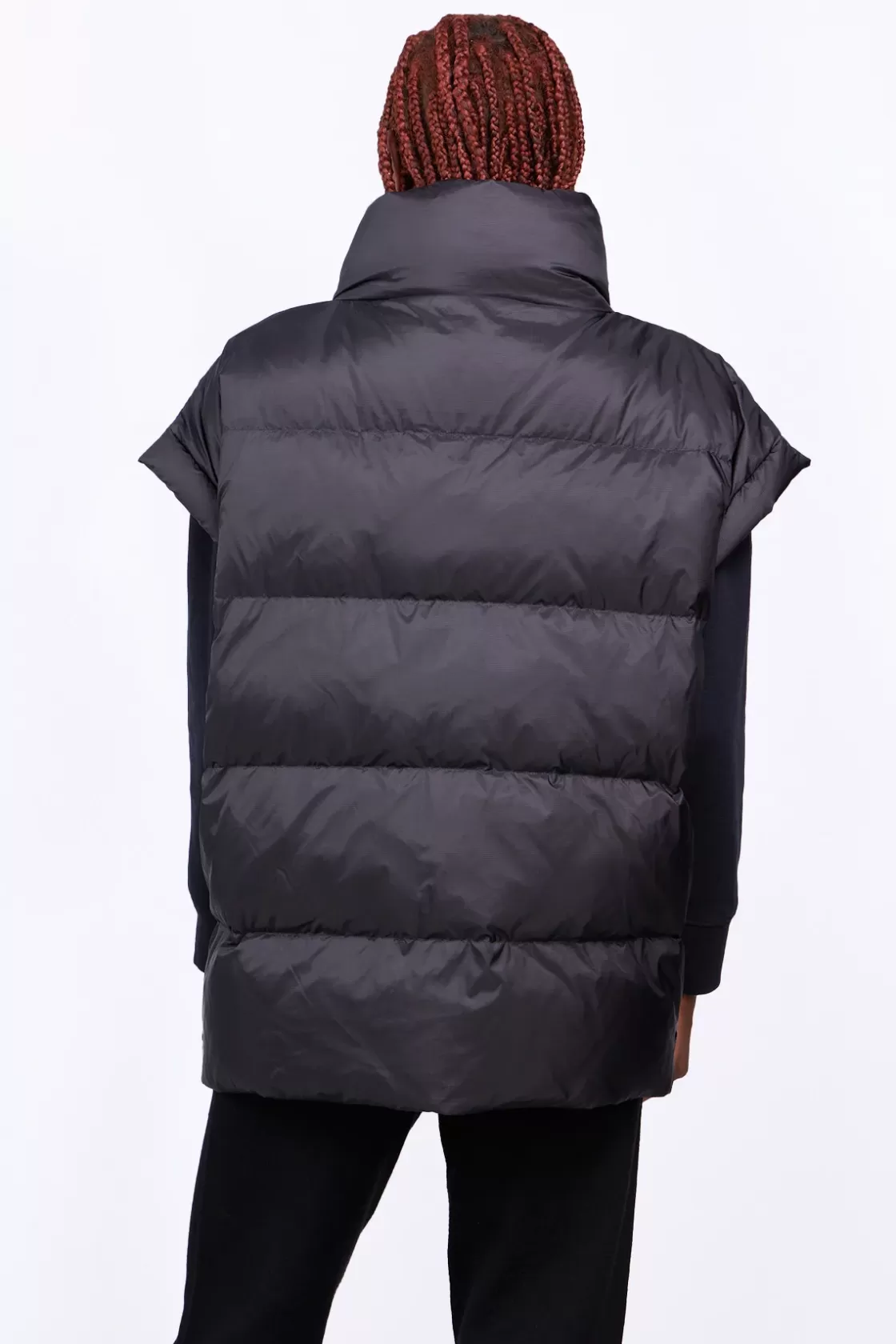 Doudoune Sans Manches Oversize En Nylon Ripstop Gaia Black*Gertrude Shop